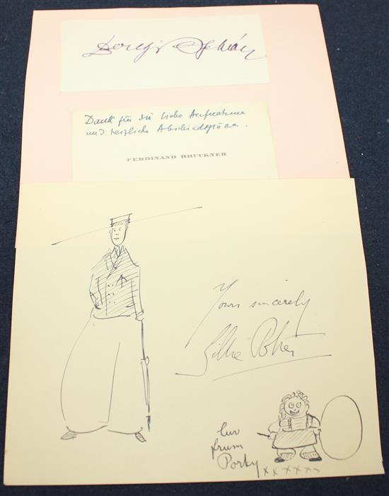 An autograph album, inc Agatha Christie, Churchill, etc.